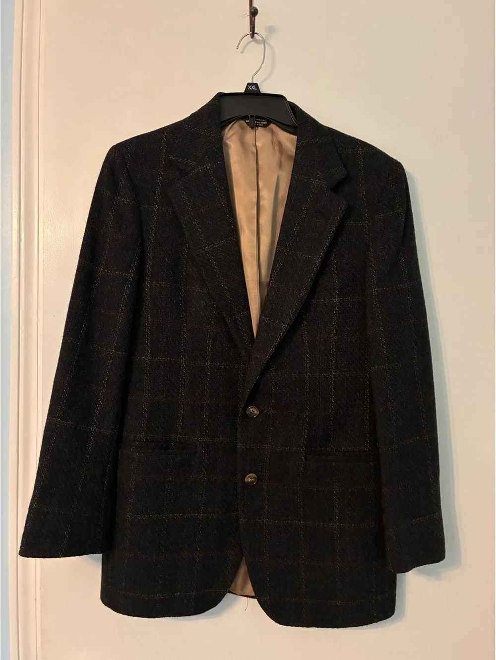 Vintage Bill Blass Dayton Hudson Plaid Wool Blazer